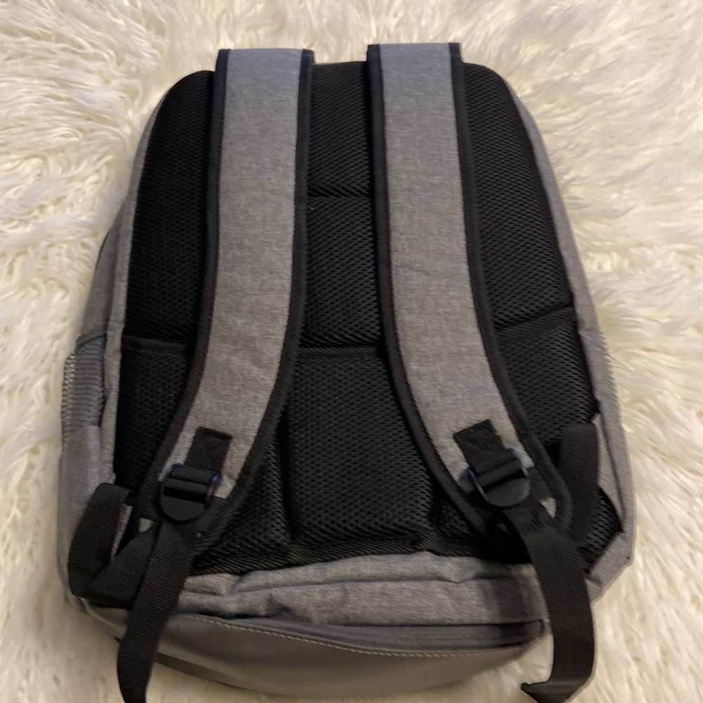 Gray Backpack BNWOT please see all pictures padded back gray and teal color - Picture 2 of 16